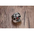 2017 new stainless steel crystal skull punk design ring for men